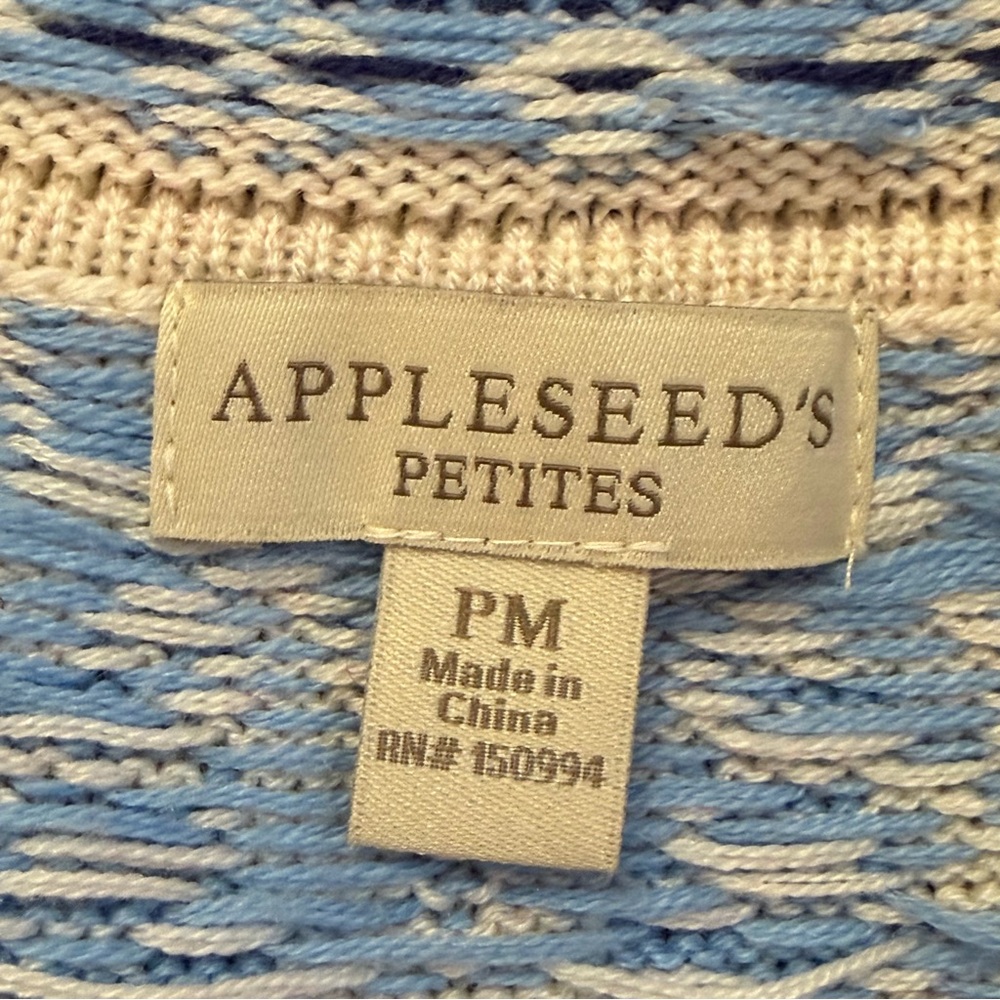 Appleseeds pale blue fair isle zip cardigan - Picture 9 of 9